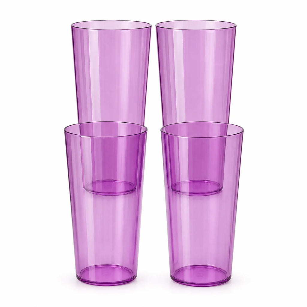 JOGO DE 4 COPOS CLEAR 400ML LAVANDA